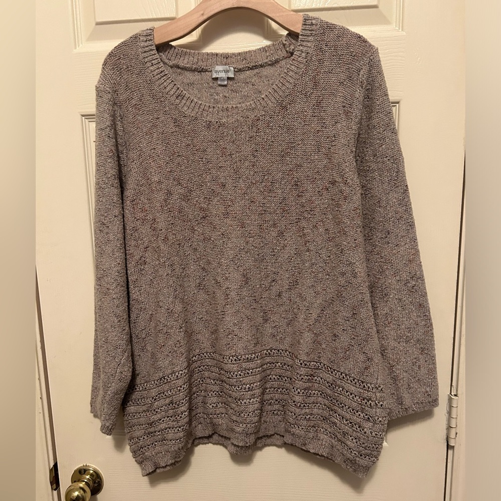 Avenue Pink Textured Sweater